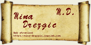 Mina Drezgić vizit kartica